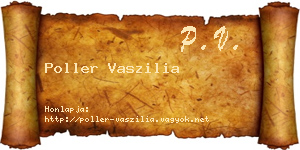 Poller Vaszilia névjegykártya